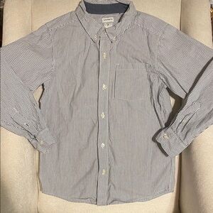 Carter's Navy and White Pinstripe Button-Down Shirt
